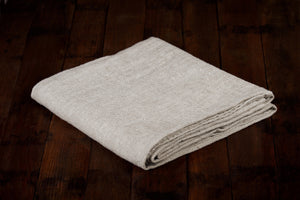 BLESS LINEN Natural Huckaback 100% Linen Bath Towel, 30 x 58 Inches - BLESS LINEN pure linen towels and blankets - 3