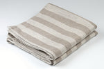 BLESS LINEN 100% Linen Hand Kitchen Towel Set Jacquard Striped