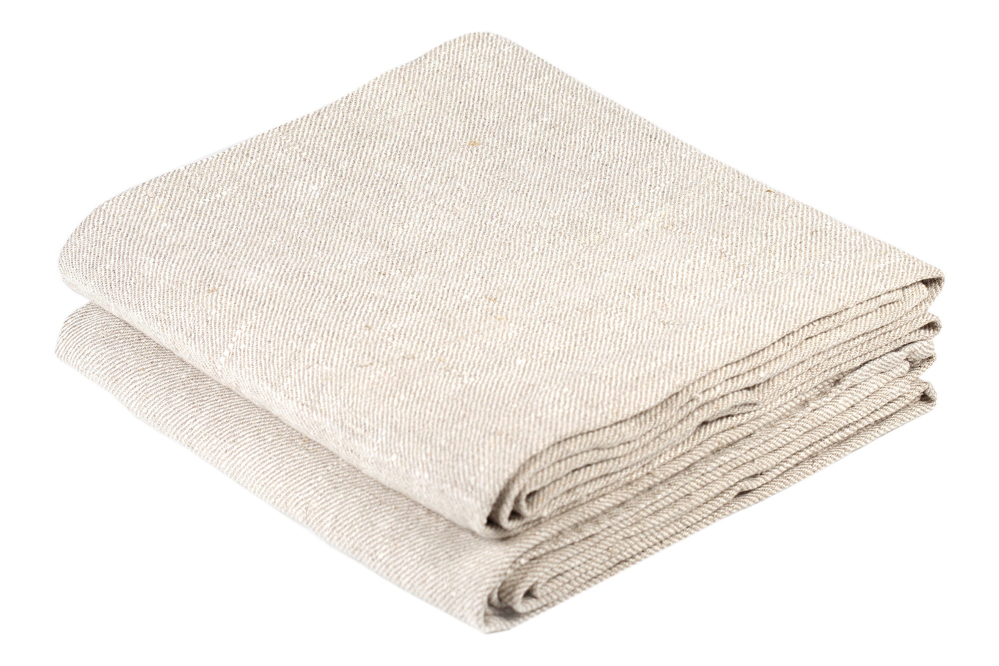 BLESS LINEN Natural Huckaback 100% Linen Hand Kitchen Towel 2-Pack, 16